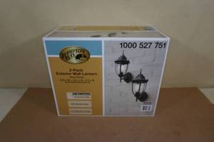lot 88 image: NEW Hampton Bay Exterior Wall Lantern - 2 Pack