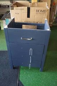 lot 90 image: Cerdarton 24 x 18 x 34.5 Midnight Blue Bathroom Vanity