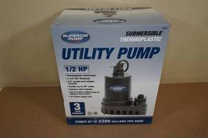 lot 108 image: NEW Superior Pump Submersible Utility Pump - 12 HP