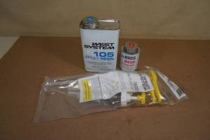 lot 145 image: West System 105 Epoxy Resin and 205 Hardener with Pumps