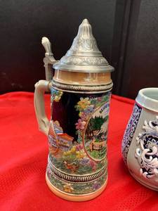 lot 30 image: German Drinkware and Milk Glass
