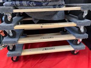 lot 51 image: Four Milwaukee Moving Carts, Moving Blankets