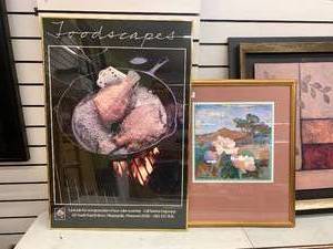 lot 73 image: Large Sized Framed Art