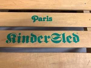 lot 1 image: Vintage German Made Steam-Bent Wood Paris Kindersled Childs Snow Sled