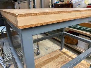 lot 20 image: Heavy Duty Steel Workbench-Never Used