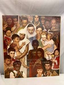 lot 86 image: Norman Rockwell Mounted Print, American Eagle Figurine
