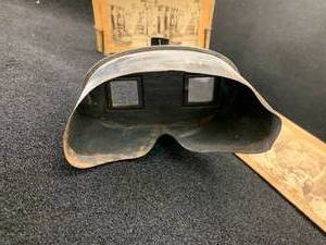 lot 105 image: Tin Stereoscope with 3D Images of the Past
