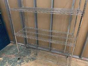 lot 161 image: Metro Style Chrome Wire NSF Shelving Unit - 75 x 48 x 18