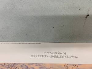 lot 180 image: Wayne Meineke Winter Retreat - Mule Deer Prints
