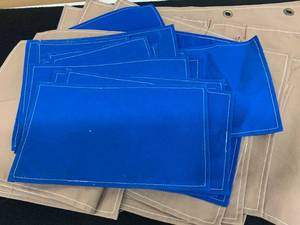 lot 206 image: Hemmed Plastic Backed Canvas