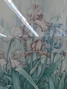 lot 214 image: Framed art - Irisis