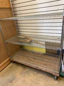 lot 269 image: Metro Style Chrome Wire NSF Shelving Unit - 84 x 60 x 24