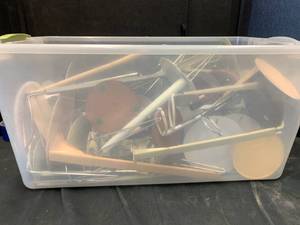lot 274 image: Bin full of Doll Stands