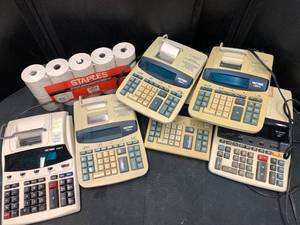 lot 263 image: Victor Adding Machines and 10 rolls of paper