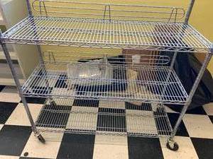 lot 275 image: Metro Style Chrome Wire NSF Shelving Unit - 78 x 48 x 18