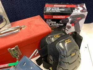 lot 282 image: Red Toolbox and tools