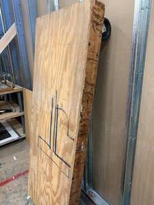 lot 286 image: Custom made Wood platform on casters