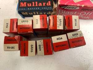 lot 293 image: Glass radio tubes and rocket starters
