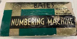 lot 314 image: Vintage Bates Numbering Machine