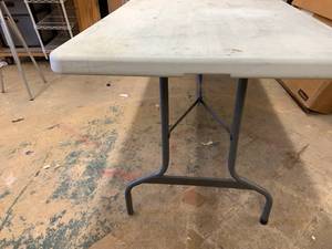 lot 319 image: White Folding Utility Table