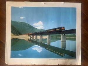 lot 327 image: Northern Pacific RR , Moonlight on Lake