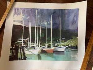 lot 328 image: Set of 4 Frank Wagner Watercolor Prints