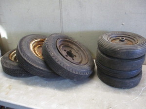 lot 67 image: Trailer and Wheelbarrow Tires