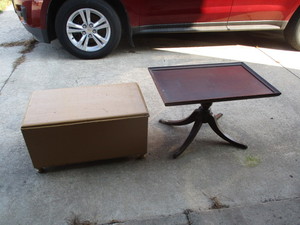 lot 107 image: Chest and Table
