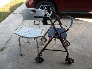 lot 108 image: Walker and Handicap Chair