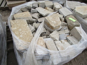 Limestone wall block...