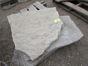 Limestone flag stone, 2 pieces...