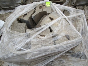 Vintage concrete retaining wall blo...