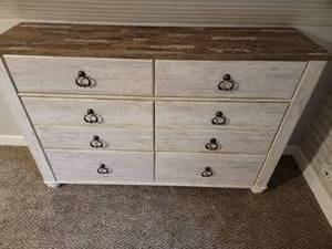 Whitewash Farmhouse 6 Drawer Dresser