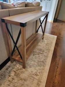 Farmhouse X Brace Console Sofa Table
