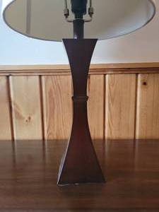 Bronzey Concave Column Table Lamp
