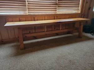 Rustic Pine Entry Bench, b