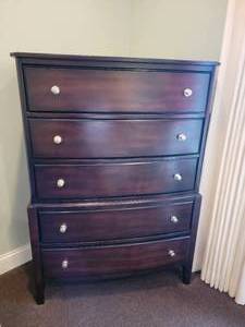 Expresso 5 Drawer Hi Boy Dresser