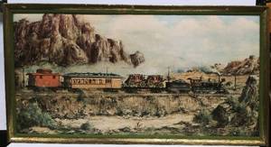 lot 46 image: Jim Rozzi Virginia & Truckee Framed Painting