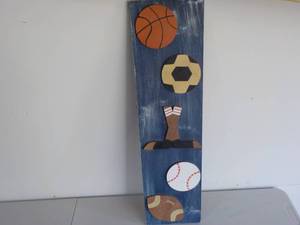 Sports Themed Wall Dcor 9 x 32...