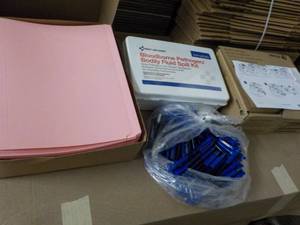 Folders, Pens, First Aid Kit and Wa...