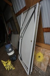 lot 97 image: Metal Entry Door