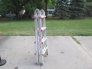 lot 208 image: Little Giant folding ladder with ma...