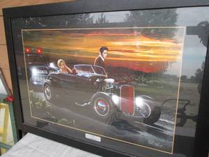 lot 3 image: Joyride Elvis and Marilyn print 39x...