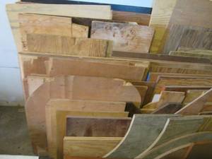 lot 69 image: Large lot of plywood pieces, see pi...
