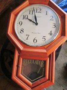 lot 74 image: Regulator wall clock...