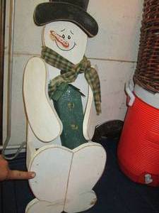 lot 101 image: Snowman wooden decoration...