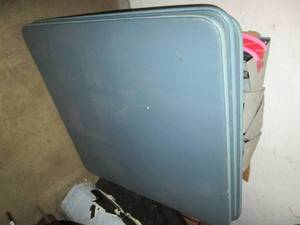 lot 108 image: 3 Blue card tables...