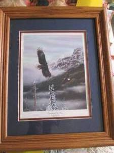 lot 115 image: Spirits of the Free eagle print...