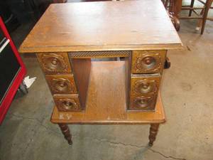 lot 123 image: Antique stand with drawers 22 x 18 ...