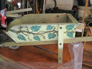 lot 144 image: Wood planter wagon...
